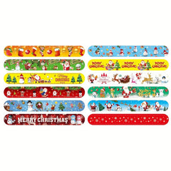 12pcs Christmas Bracelets Party Favors For Kids And Adults - 12 Patterns