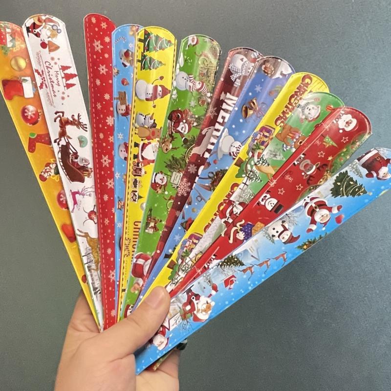12pcs Christmas Bracelets Party Favors For Kids And Adults - 12 Patterns