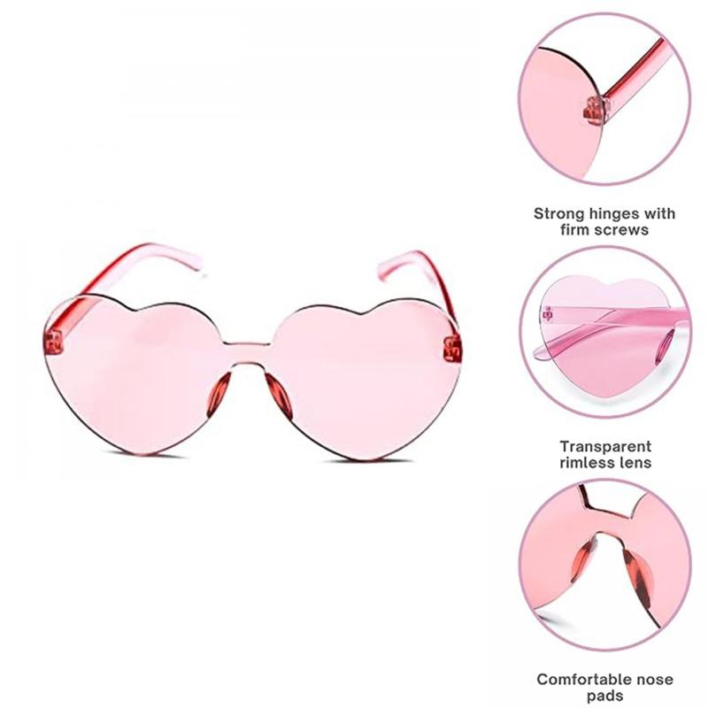 Feather Cowboy Hat with Heart Sunglasses for Women