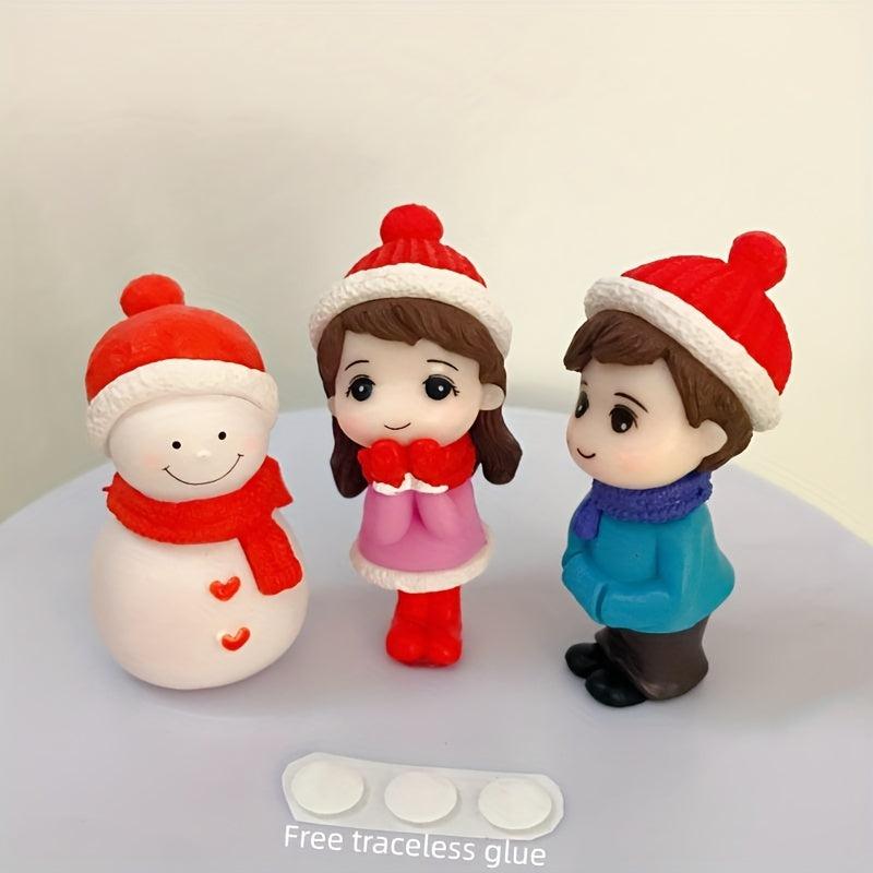 Christmas Halloween Couple DY Crafts Winter Clothes Couple Snowman Ornaments