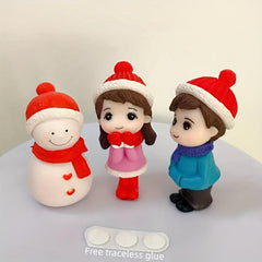 Christmas Halloween Couple DY Crafts Winter Clothes Couple Snowman Ornaments