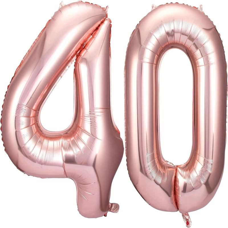 40 Number Balloons For Birthday Party Decoration Anniversary Event Supplies