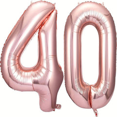 40 Number Balloons For Birthday Party Decoration Anniversary Event Supplies