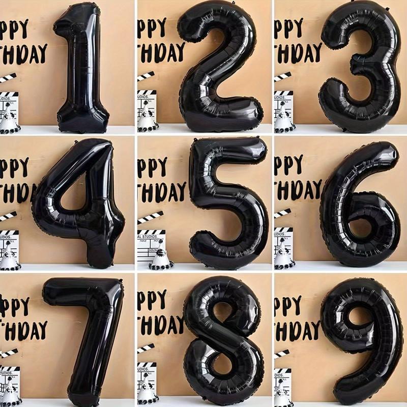 40 Number Balloons For Birthday Party Decoration Anniversary Event Supplies
