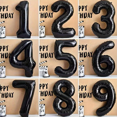 40 Number Balloons For Birthday Party Decoration Anniversary Event Supplies