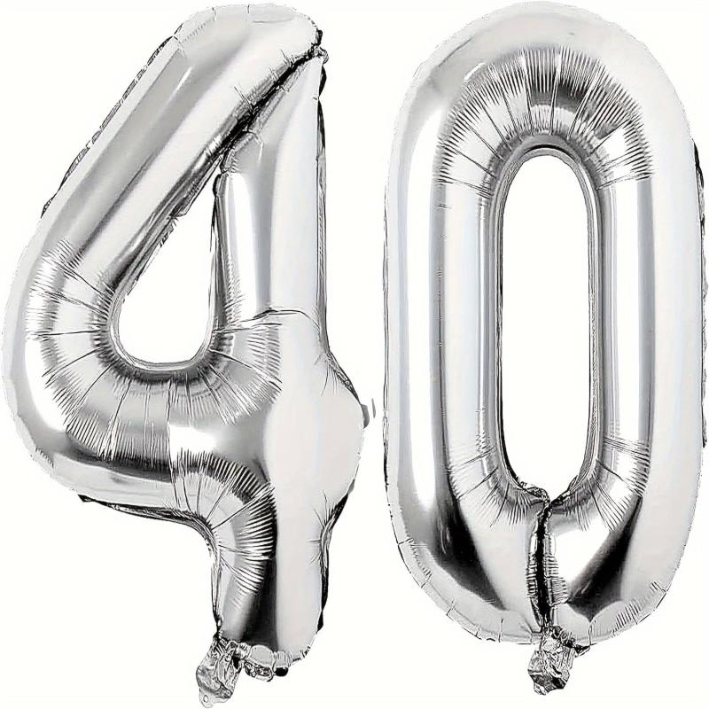 40 Number Balloons For Birthday Party Decoration Anniversary Event Supplies