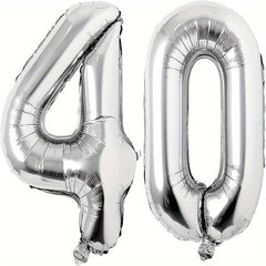 40 Number Balloons For Birthday Party Decoration Anniversary Event Supplies