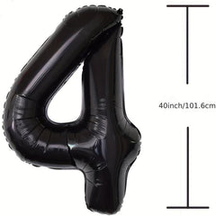 40 Number Balloons For Birthday Party Decoration Anniversary Event Supplies