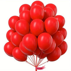 50 Colorful Balloons w/ Ribbon For Parties & Holidays