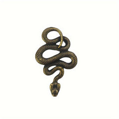 Ancient Copper Brass Snake Spirit Statue Home Holiday Party Decoration