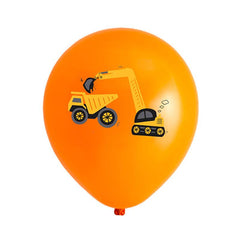 18pcs Engineering Car Theme Balloons 30-48cm Excavator Birthday Party Decor