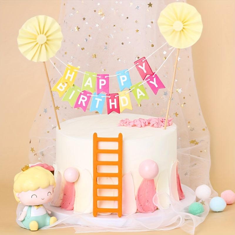 3pcs Cloud Ladder Cake Decoration Baking Insert Birthday Dessert Table Party