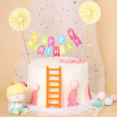 3pcs Cloud Ladder Cake Decoration Baking Insert Birthday Dessert Table Party