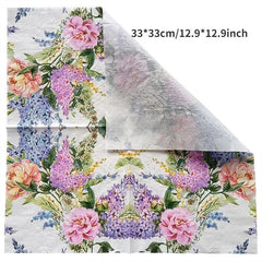 20pcs Lavender Printed Paper Napkins Colorful Party Decoration Napkins