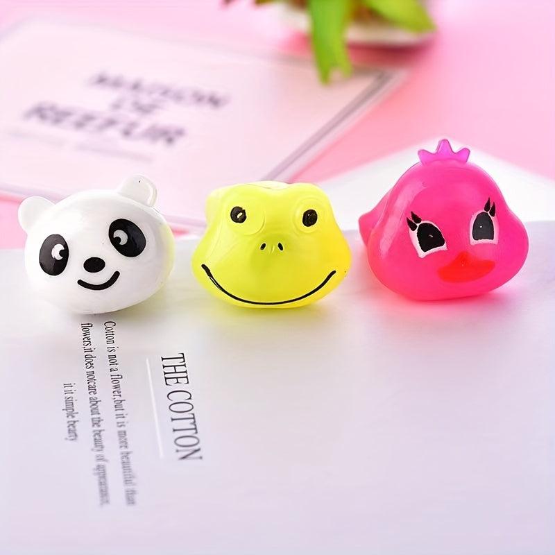 Glowing Ring Glitter Animal Ring Holiday Party Ring 9 Styles