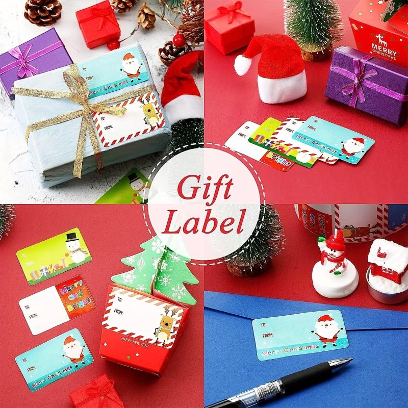 500 Pcs Christmas Santa Claus Stickers Self Adhesive Gift Decor