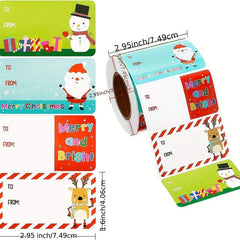 500 Pcs Christmas Santa Claus Stickers Self Adhesive Gift Decor