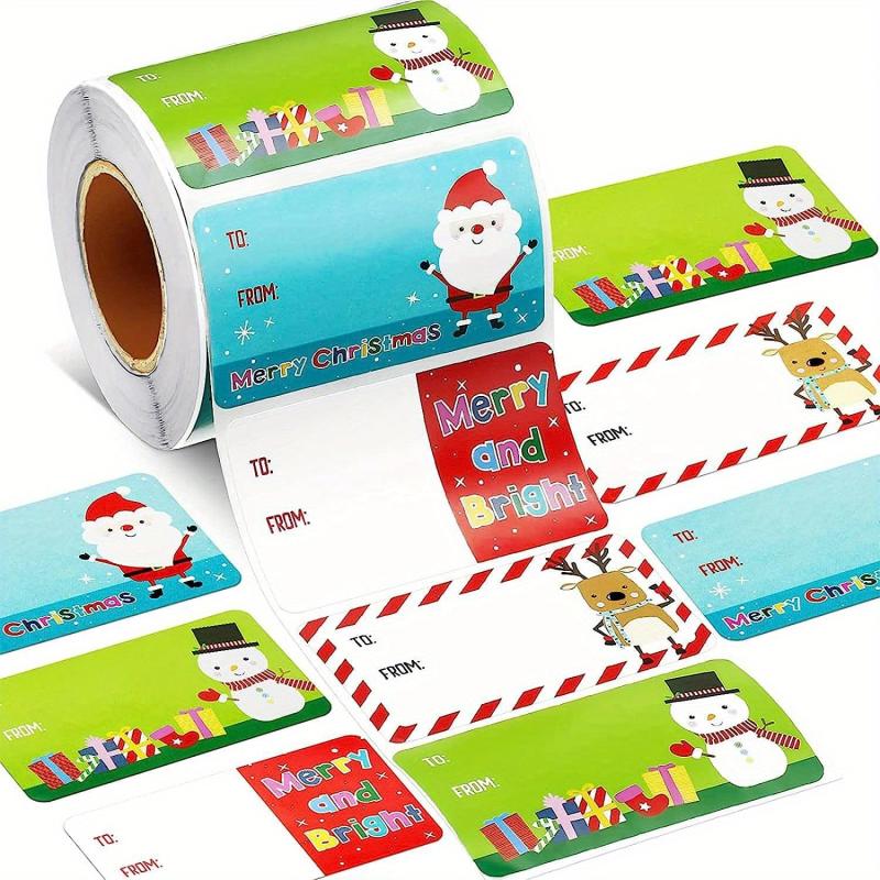 500 Pcs Christmas Santa Claus Stickers Self Adhesive Gift Decor