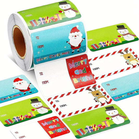 500 Pcs Christmas Santa Claus Stickers Self Adhesive Gift Decor