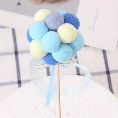 1pc Creative Hairball Cake Insert Pink Yellow for Birthday Cake Decoration