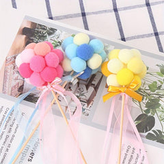 1pc Creative Hairball Cake Insert Pink Yellow for Birthday Cake Decoration