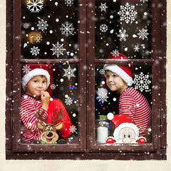 Christmas Snowflake Window Cling Stickers For Glass Decorations