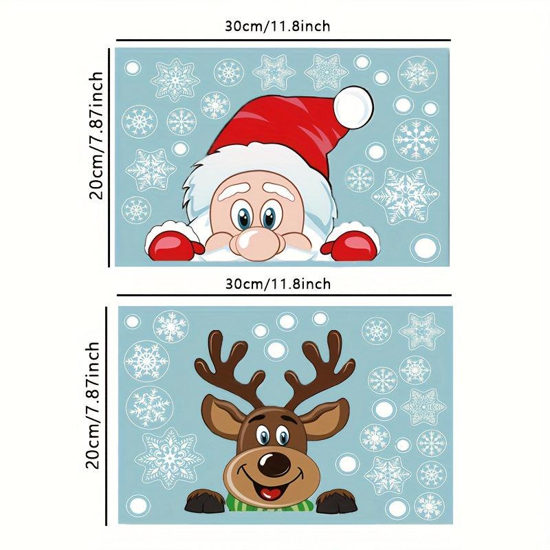 Christmas Snowflake Window Cling Stickers For Glass Decorations