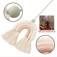 Macrame Rainbow Essential Diffuser For Cars & Home Decor