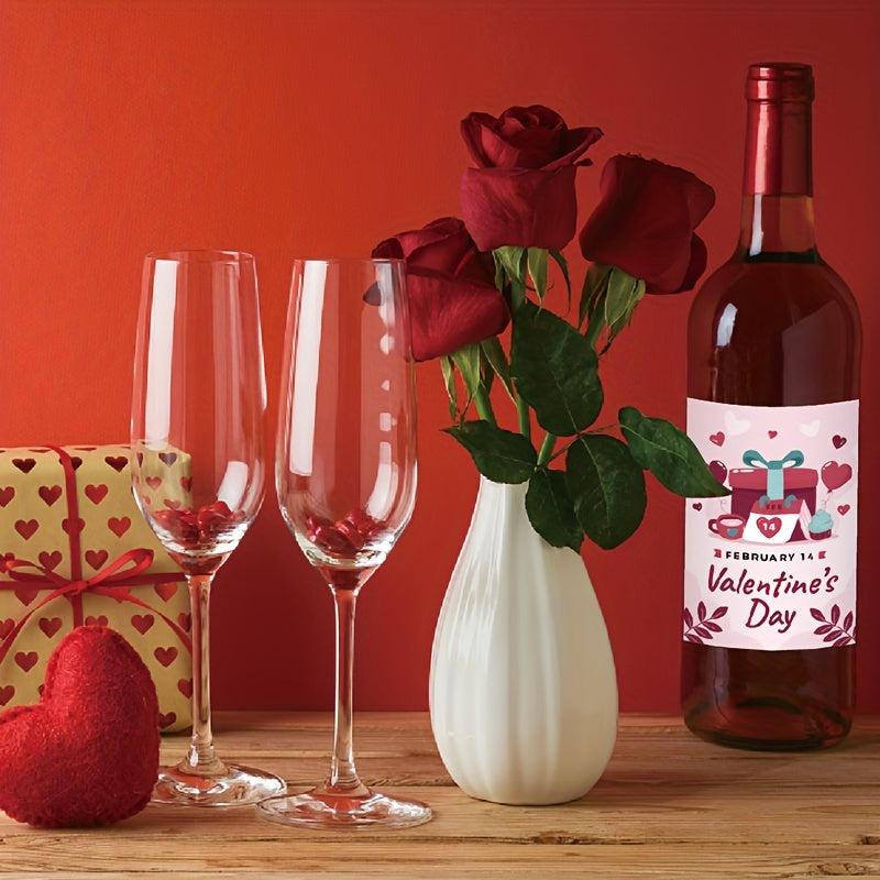 6Pcs Party Wine Bottle Labels Stickers Self Adhesive Decor Supplies