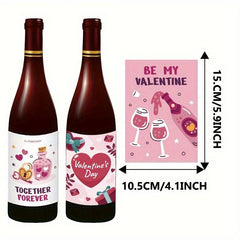 6Pcs Party Wine Bottle Labels Stickers Self Adhesive Decor Supplies