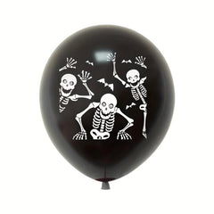 15pcs Halloween Balloons Pumpkin Skull Horror Themed Garden Decorations