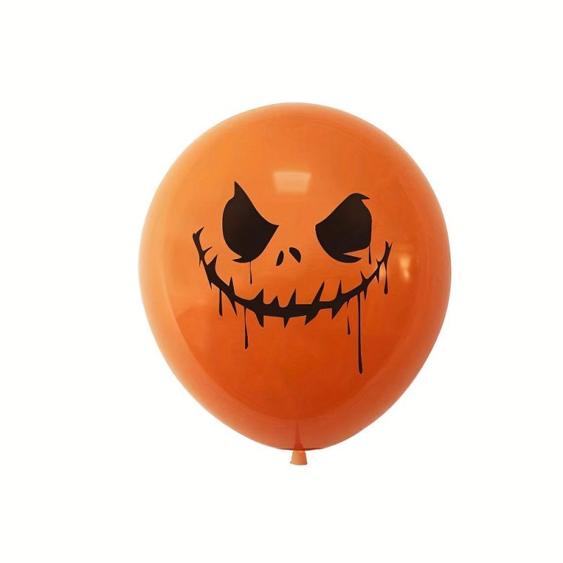 15pcs Halloween Balloons Pumpkin Skull Horror Themed Garden Decorations