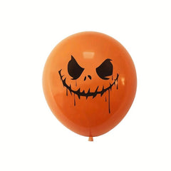 15pcs Halloween Balloons Pumpkin Skull Horror Themed Garden Decorations