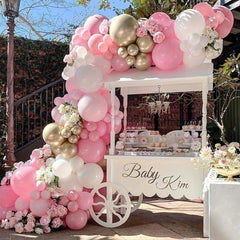 87pcs Pink Balloons in Various Sizes for Garland Arch and Party Decor
