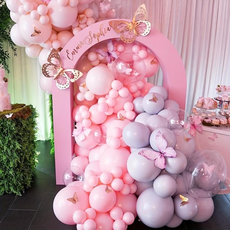 87pcs Pink Balloons in Various Sizes for Garland Arch and Party Decor