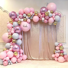 87pcs Pink Balloons in Various Sizes for Garland Arch and Party Decor