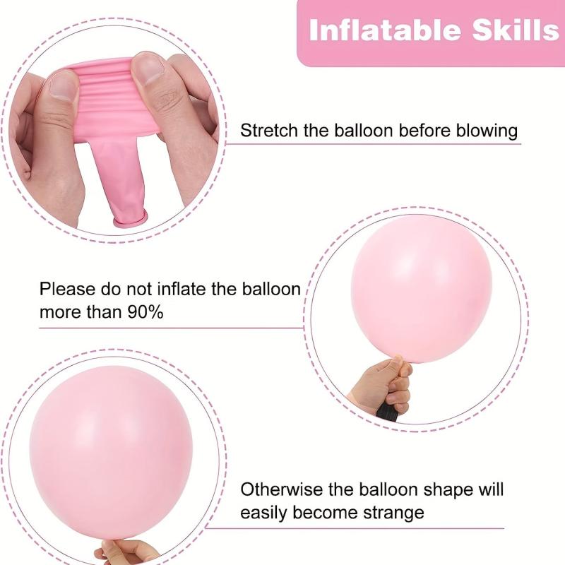 87pcs Pink Balloons in Various Sizes for Garland Arch and Party Decor