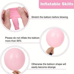 87pcs Pink Balloons in Various Sizes for Garland Arch and Party Decor