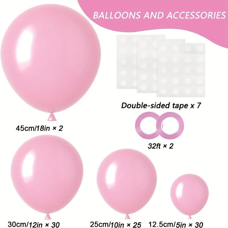 87pcs Pink Balloons in Various Sizes for Garland Arch and Party Decor