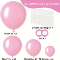 87pcs Pink Balloons in Various Sizes for Garland Arch and Party Decor