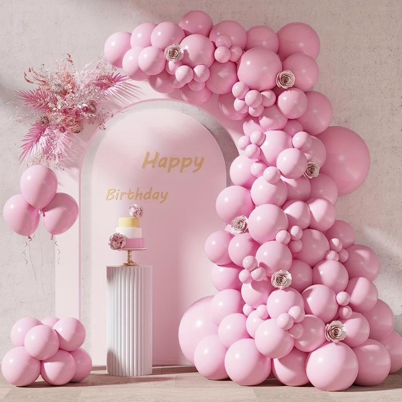 87pcs Pink Balloons in Various Sizes for Garland Arch and Party Decor