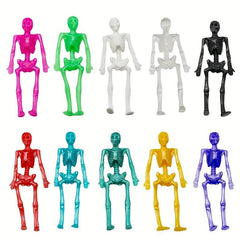 5 Stretchy Skeleton Sticky Toys For Kids Halloween Party Favors