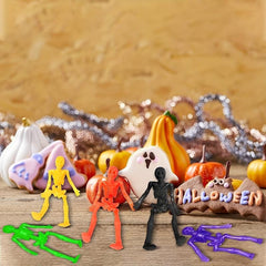 5 Stretchy Skeleton Sticky Toys For Kids Halloween Party Favors