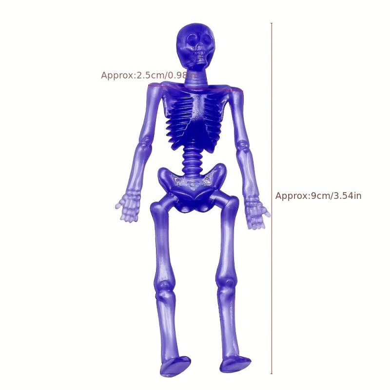 5 Stretchy Skeleton Sticky Toys For Kids Halloween Party Favors