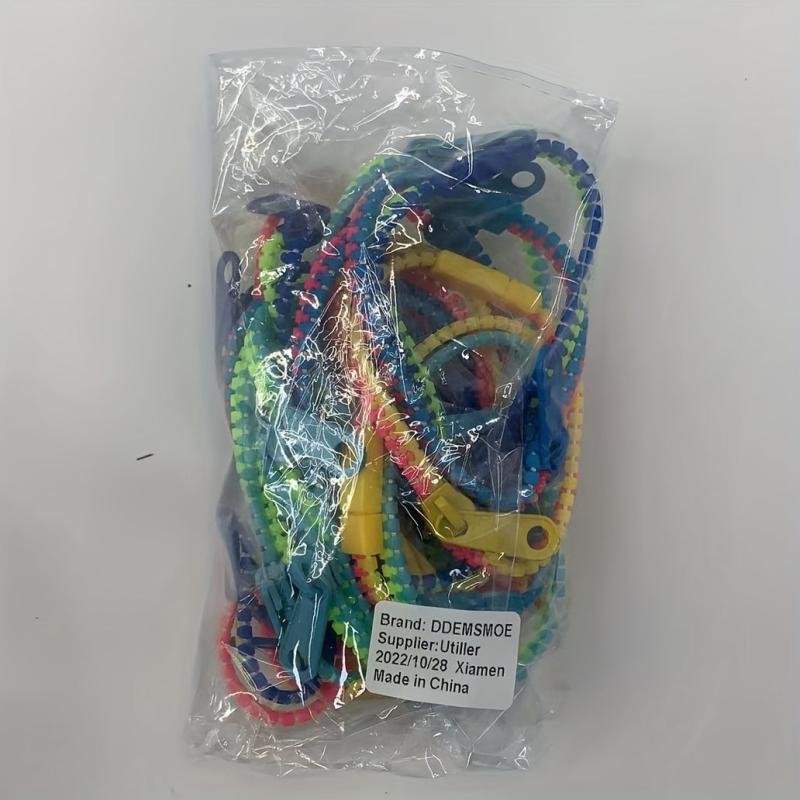 Neon Friendship Fidget Zipper Bracelets 15 Colors
