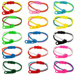 Neon Friendship Fidget Zipper Bracelets 15 Colors