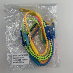 Neon Friendship Fidget Zipper Bracelets 15 Colors