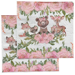 20pcs Colorful Animal Party Tissue Napkin Set