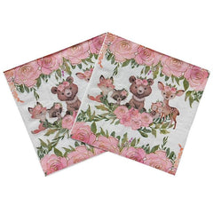 20pcs Colorful Animal Party Tissue Napkin Set