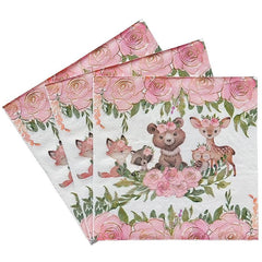 20pcs Colorful Animal Party Tissue Napkin Set